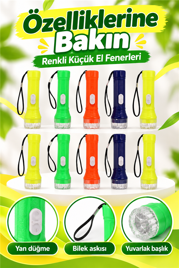 Mucit Home Küçük Led El Feneri Ilk Yardım Feneri 10 Adet