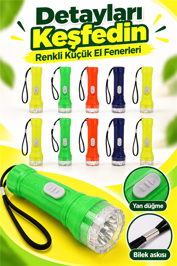 Mucit Home Küçük Led El Feneri Ilk Yardım Feneri 10 Adet