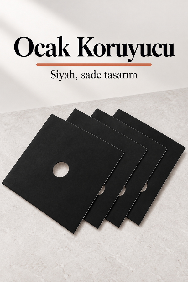 Mucit Home 4'lü Ocak Örtüsü | Ocak Koruyucu Kağıt Her Eve Lazım Ocak Temizlik Pedi