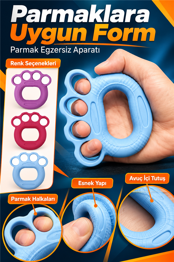 Mucit Home 1 Adet Silikon El Bilek Parmak Güçlendirme Ameliyat Sonrası El Stres Egzersizi Fitness Kavrama Gücü