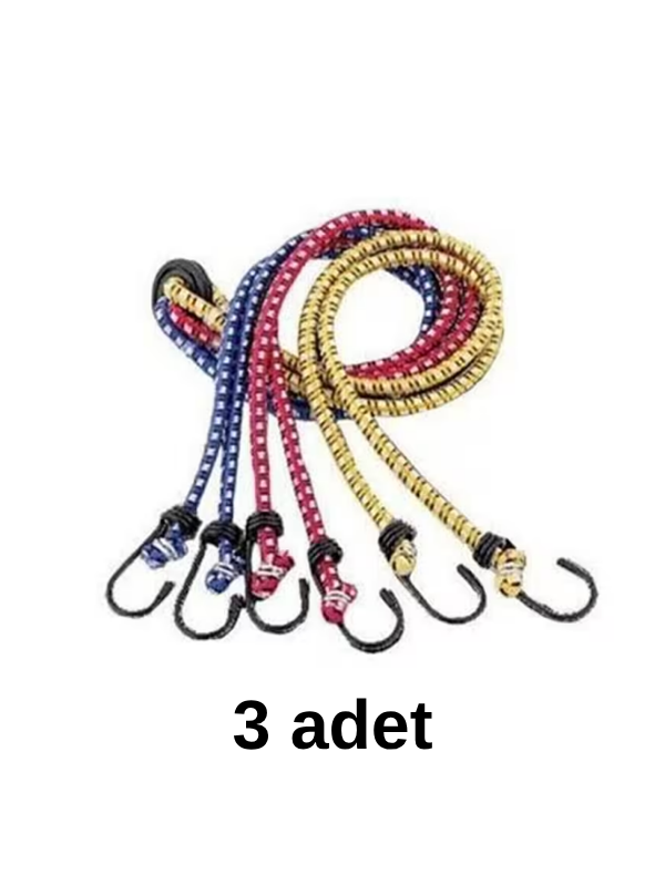 Mucit Home 3 Adet Bagaj Gergi Lastiği Kancalı Lastik-