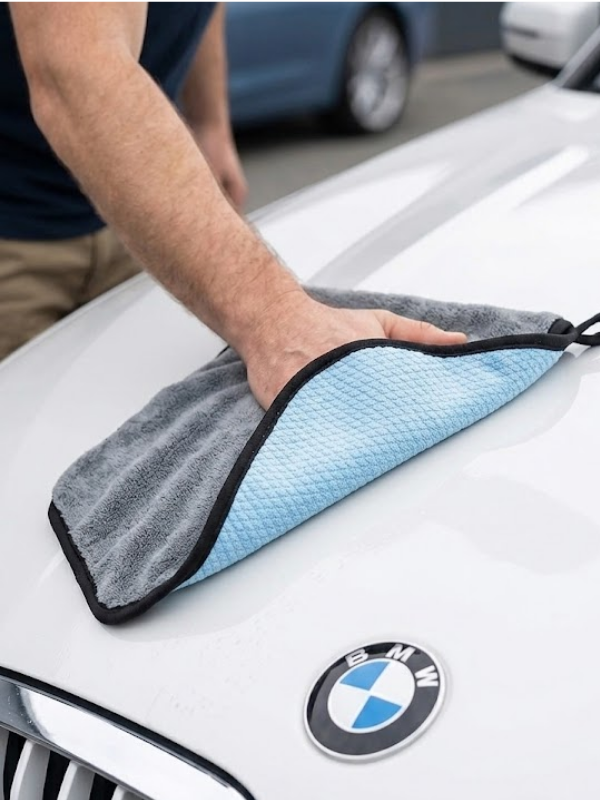 Mucit Home Çift Taraflı Yüksek Emicili Araba Kaporta Cam Kurulama ve Mikrofiber Parlatma Cam Bezi