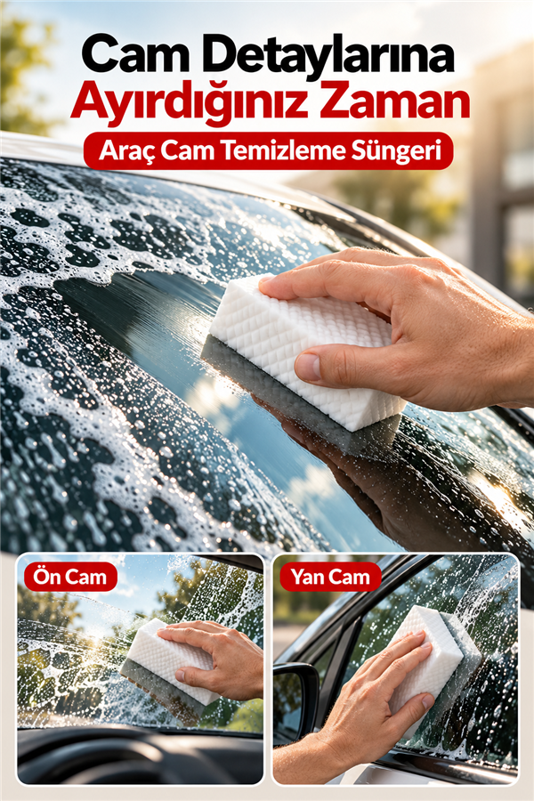 Mucit Home Araç Cam Yağ Filmi Temizleme Süngeri 1 Adet