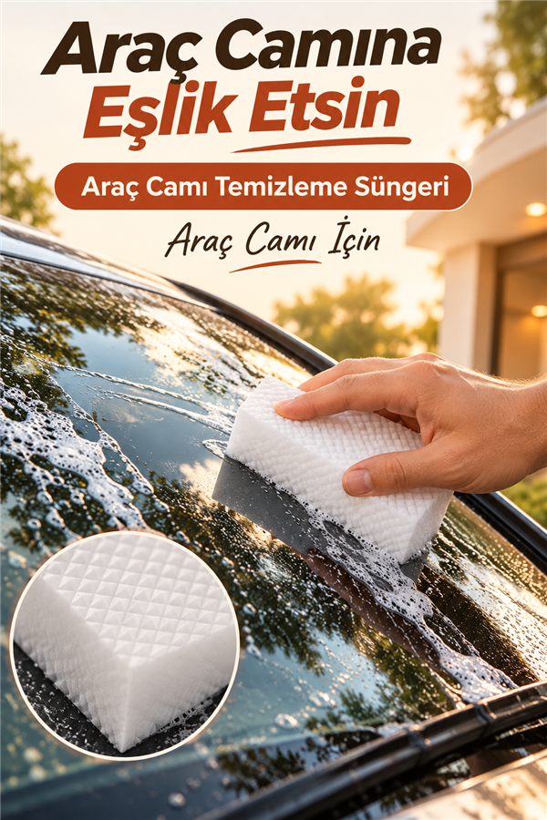 Mucit Home Araç Cam Yağ Filmi Temizleme Süngeri 1 Adet