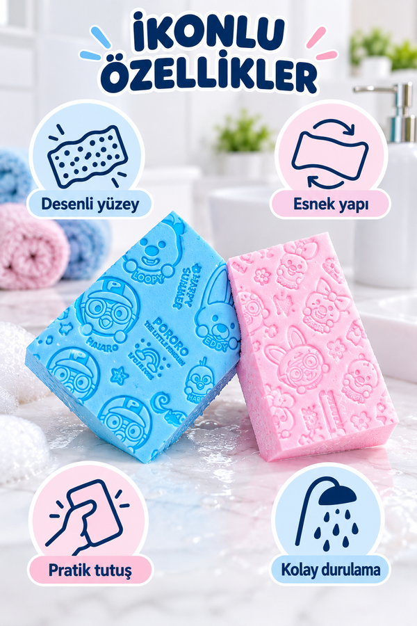 Mucit Home Bebek Çocuk Banyo Vücut Duş Süngeri Sihirli Vücut Ölü Deri Sökücü Vücut Masaj Peeling