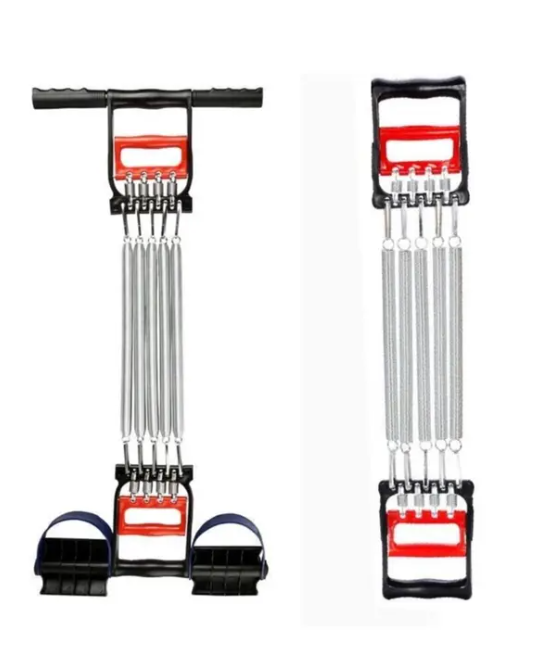 Mucit Home Ayak Pedallı  5 Yaylı Ayak Göğüs El Yayı Egzersiz Çelik Yay Spor Aleti 5 Kademe Sertlik Ayarlanabilir