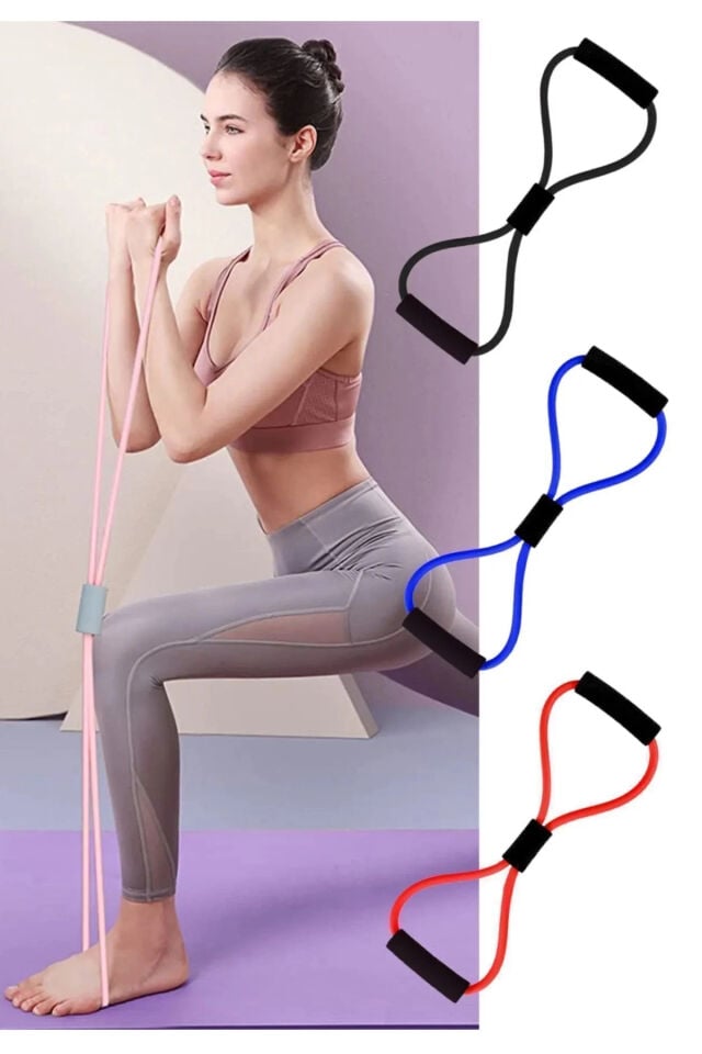 Mucit Home Pilates Direnç Lastiği ipi Vücut Şekillendirici Kelebek Direnç Lastiği Güç Lastiği 1 Adet