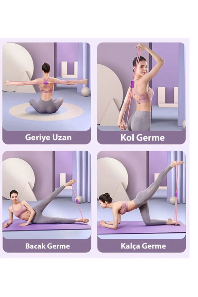 Mucit Home Pilates Direnç Lastiği ipi Vücut Şekillendirici Kelebek Direnç Lastiği Güç Lastiği 1 Adet