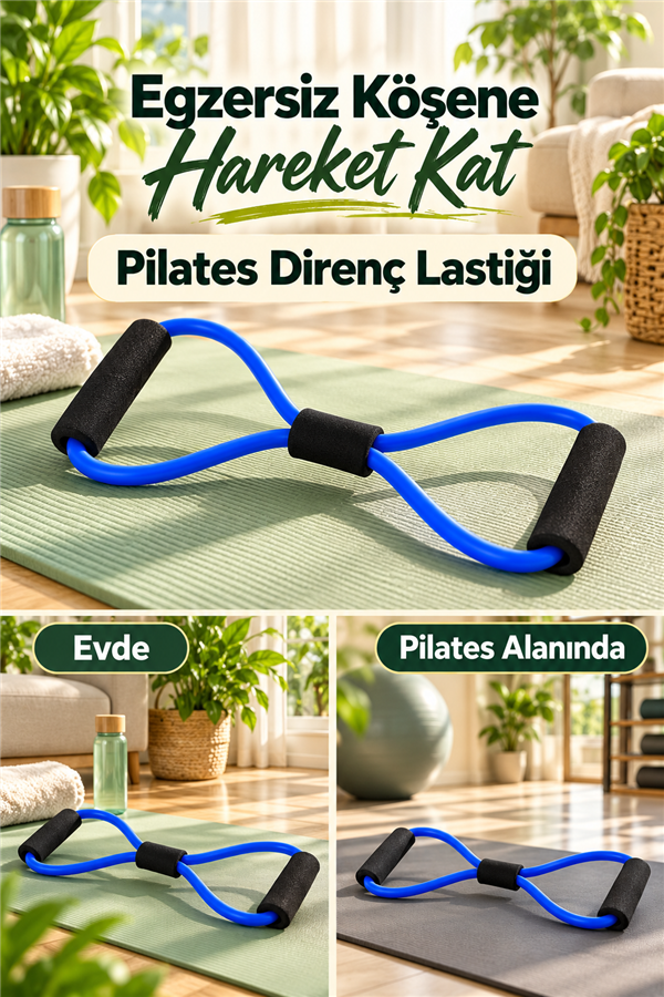 Mucit Home Pilates Direnç Lastiği ipi Vücut Şekillendirici Kelebek Direnç Lastiği Güç Lastiği 1 Adet