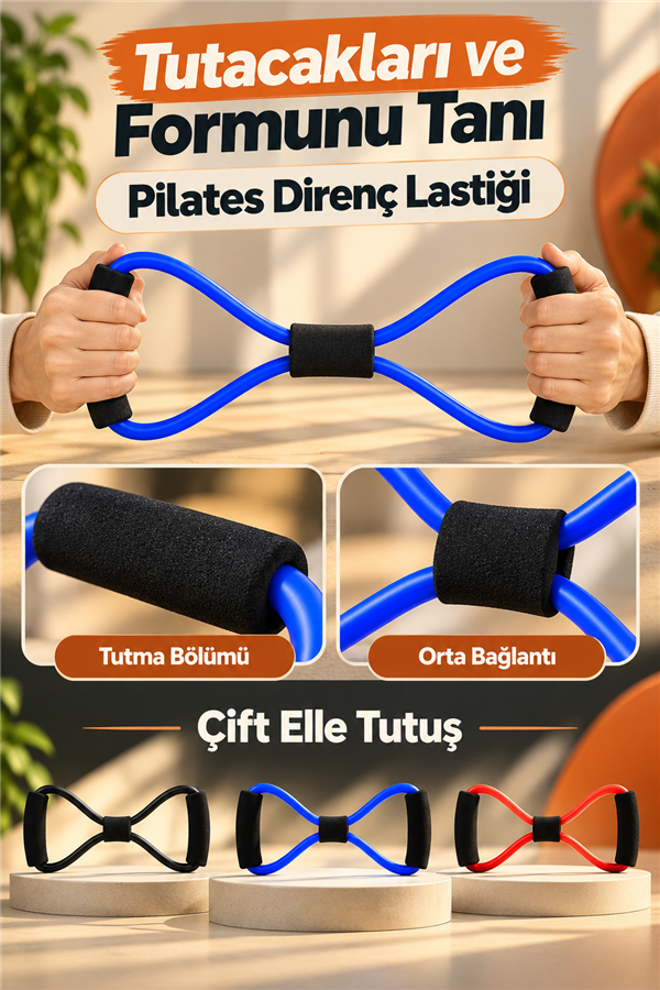 Mucit Home Pilates Direnç Lastiği ipi Vücut Şekillendirici Kelebek Direnç Lastiği Güç Lastiği 1 Adet
