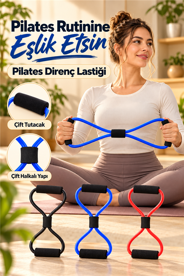 Mucit Home Pilates Direnç Lastiği ipi Vücut Şekillendirici Kelebek Direnç Lastiği Güç Lastiği 1 Adet