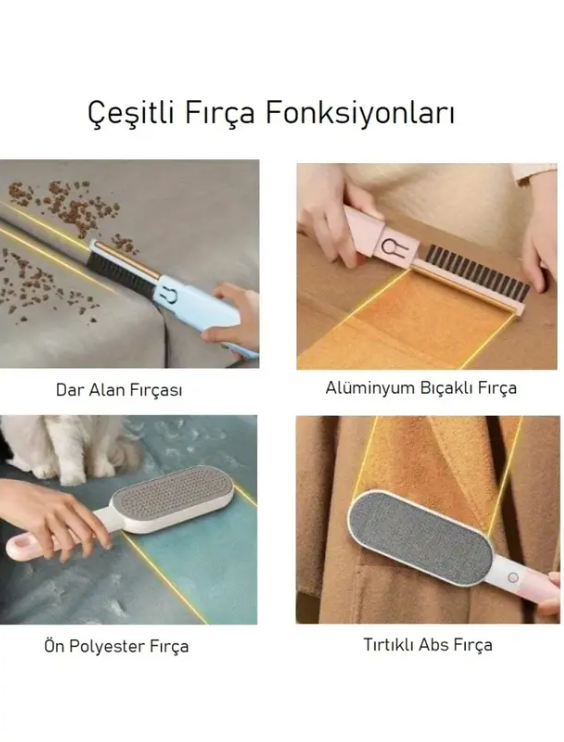 Mucit Home Çok Fonksiyonlu Kedi Köpek Tüy Toplama Fırçası -Evcil Hayvan Tüy Toplayıcı