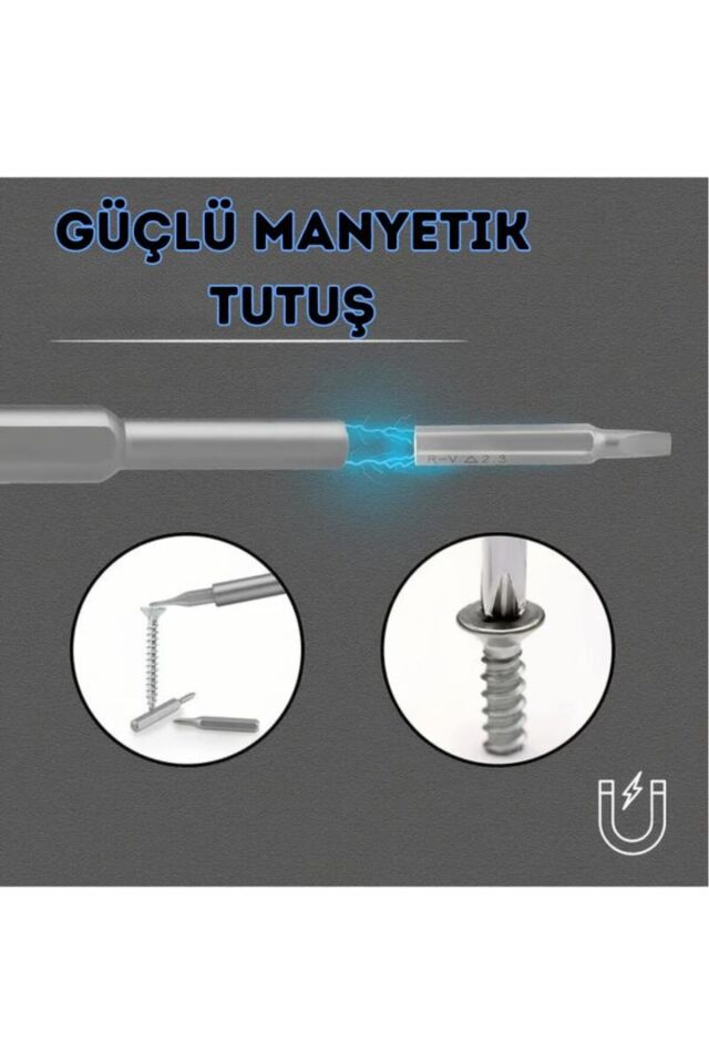 Mucit Home 24 Parça Saatçi PC Gözlük Mıknatıslı Tornavida Seti Özel Kutulu