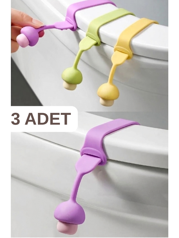 Mucit Home 3 Adet Silikon Klozet Kapağı Hijyen Aparatı