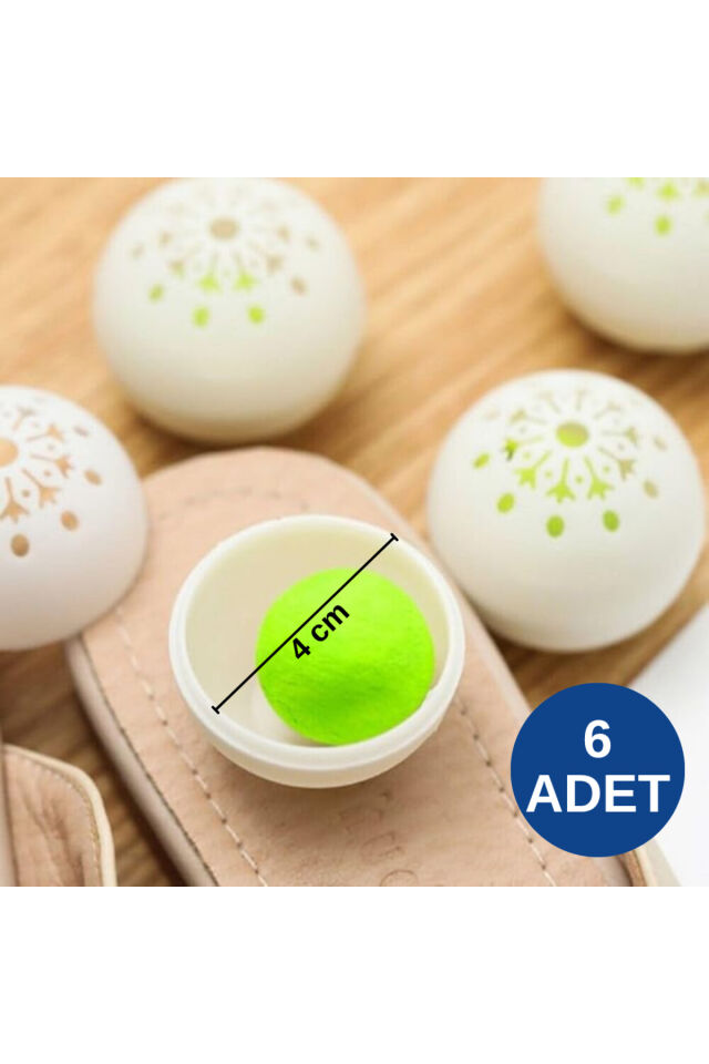 Mucit Home 6 Adet Ayakkabı Koku Giderici Top Seti Pratik Koku Önleyici ve Ferahlatıcı Ayakkabı İçin Top Seti
