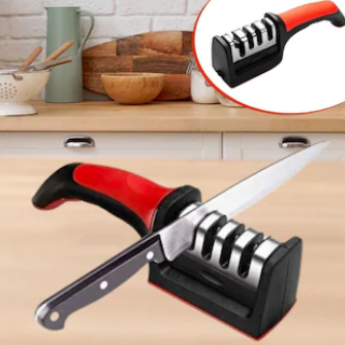 Mucit Home  Bıçak Bileyici 4 Açılı Elmas Seramik Çelik El Bıçakları