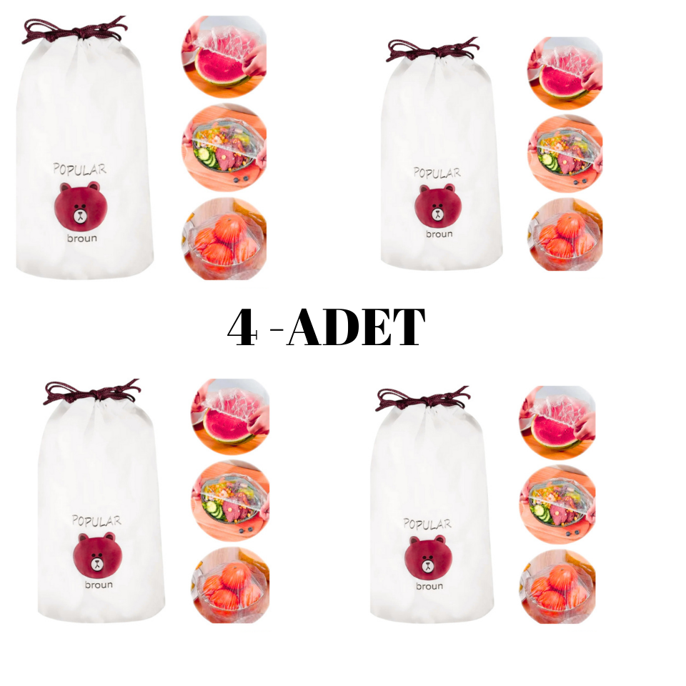 Mucit Home   400 Adet Pratik Tazeliği Koruyan Tencere ve Tabak Bonesi Çok Amaçlı Kapak Gıda Bonesi