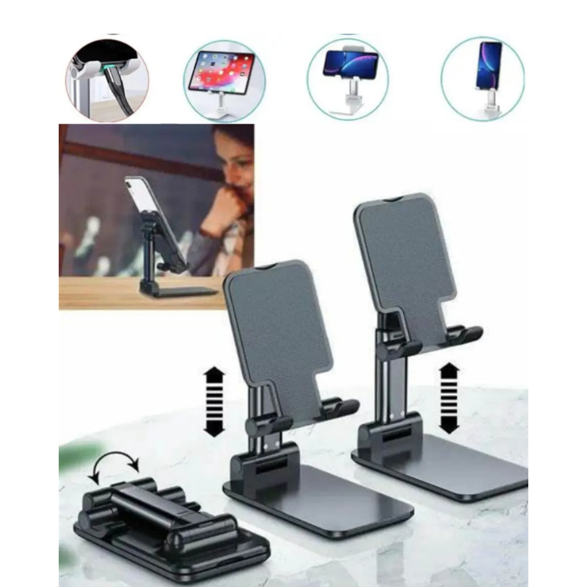 Mucit Home İki Kademeli Masaüstü Telefon & Tablet Standı