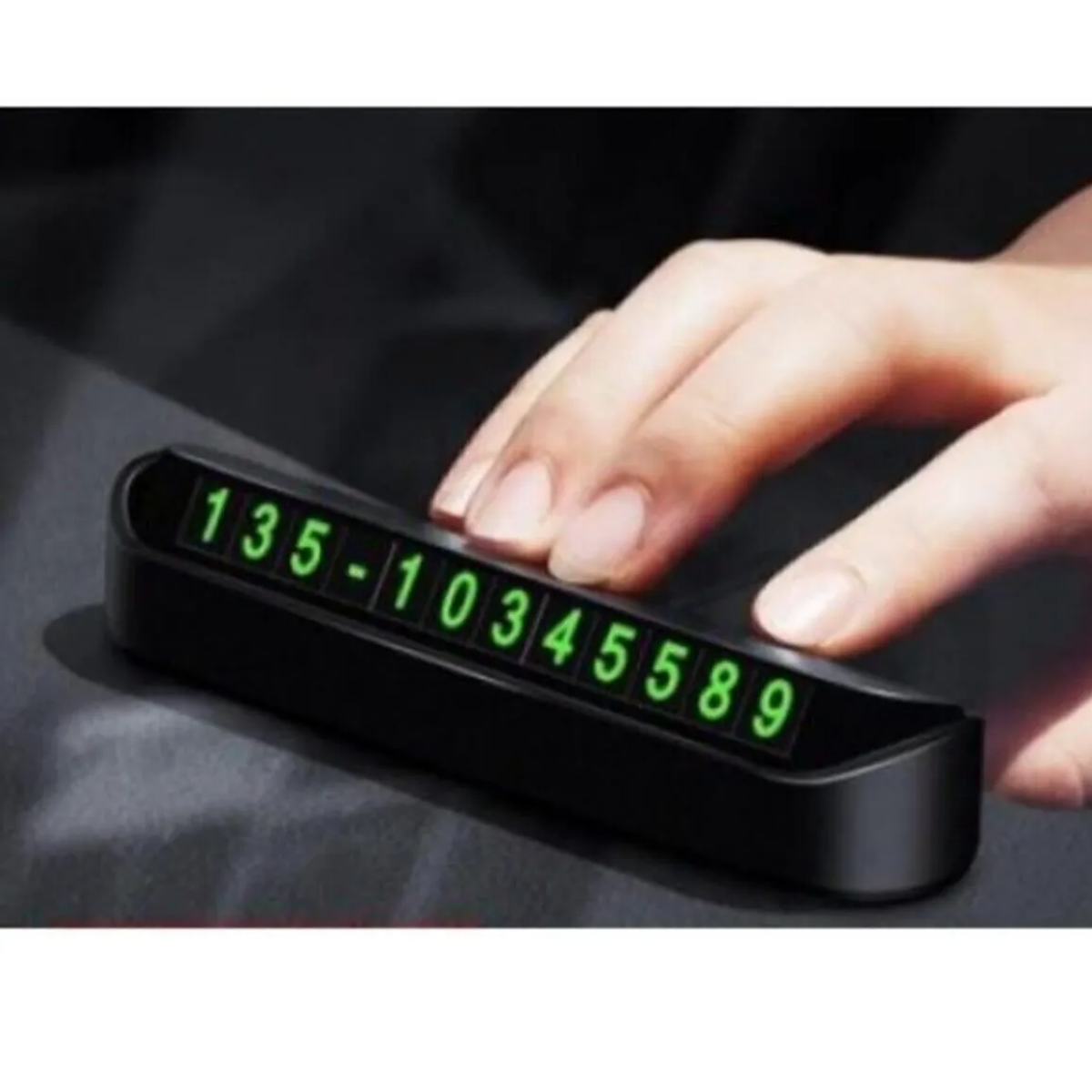 Mucit Home  Araç Parktel Park Numaratörü Ön Cam Için Oto Telefon Numara Kartı Telefon Numaralık Siyah
