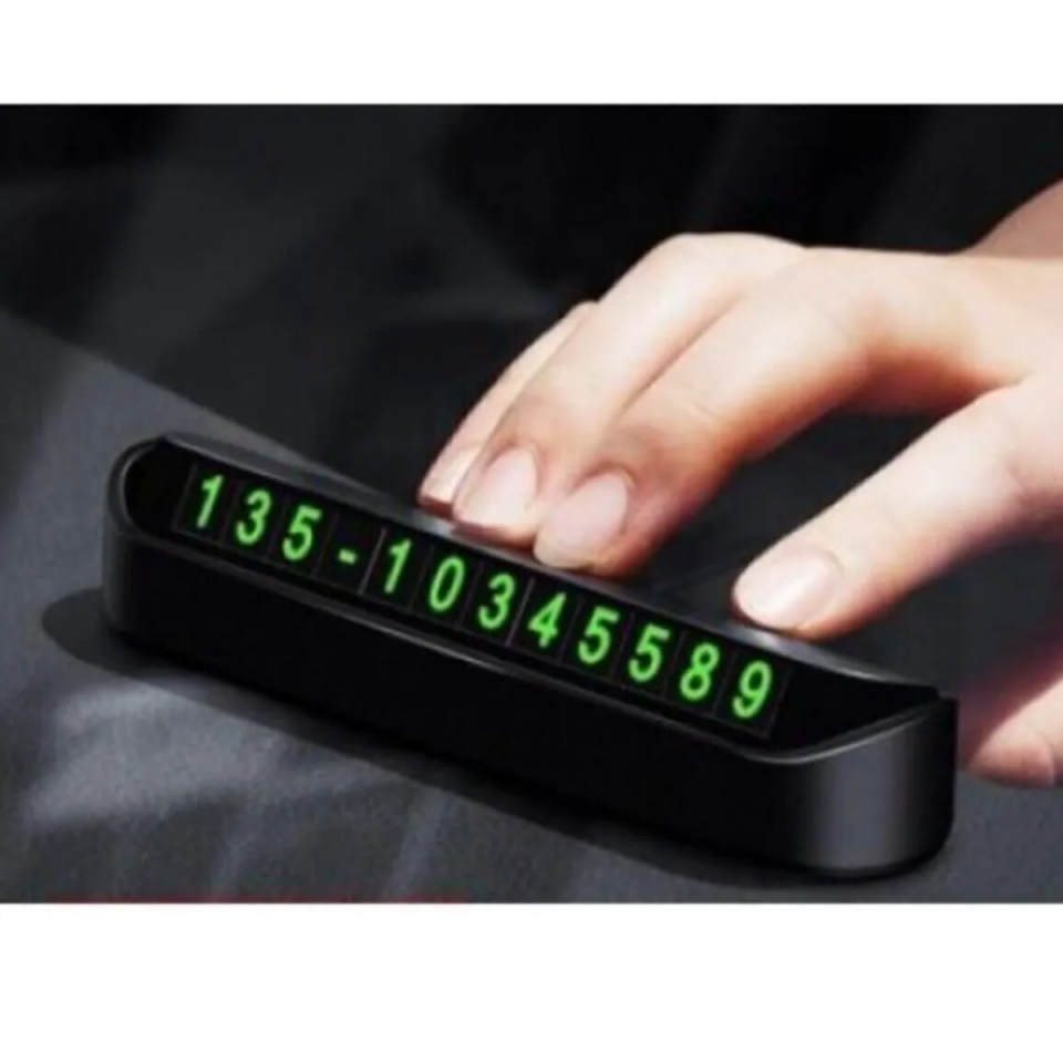 Mucit Home  Araç Parktel Park Numaratörü Ön Cam Için Oto Telefon Numara Kartı Telefon Numaralık Siyah