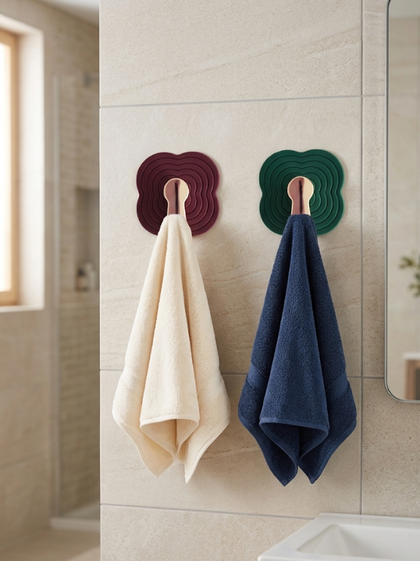 Mucit Home 2 Adet Bronz Detaylı Havlu Askısı Kendinden Yapışkanlı Banyo Askısı Kapı Arkası Askılık