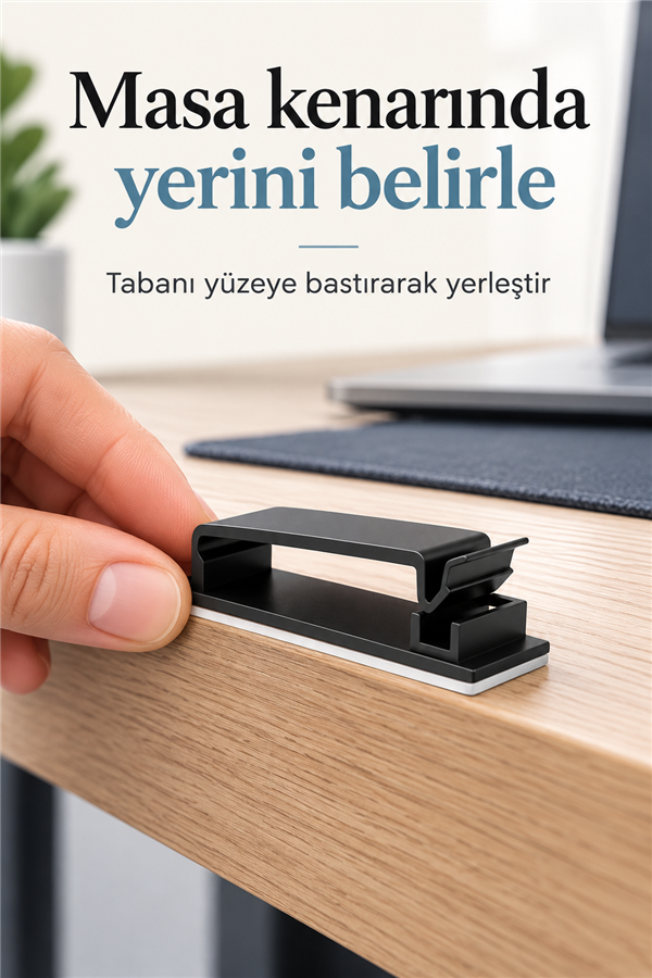 Mucit Home 4 Adet Çoklu Kablo Düzenleyeci Yapışkanlı Kablo Toplayıcı Masa Kablo Düzenleyici