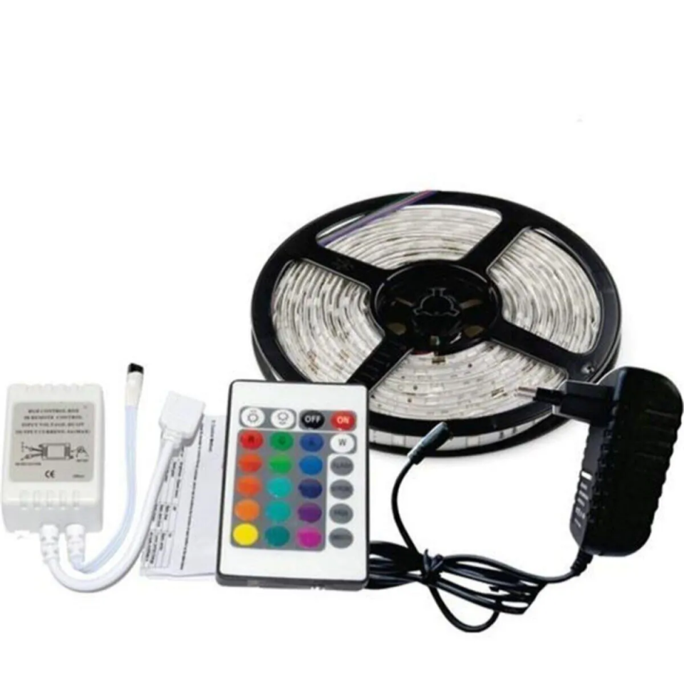 Mucit Home  Şerit Led 16 Renk Rgb Uzaktan Kumandalı 5 Metre Televizyon Arkası