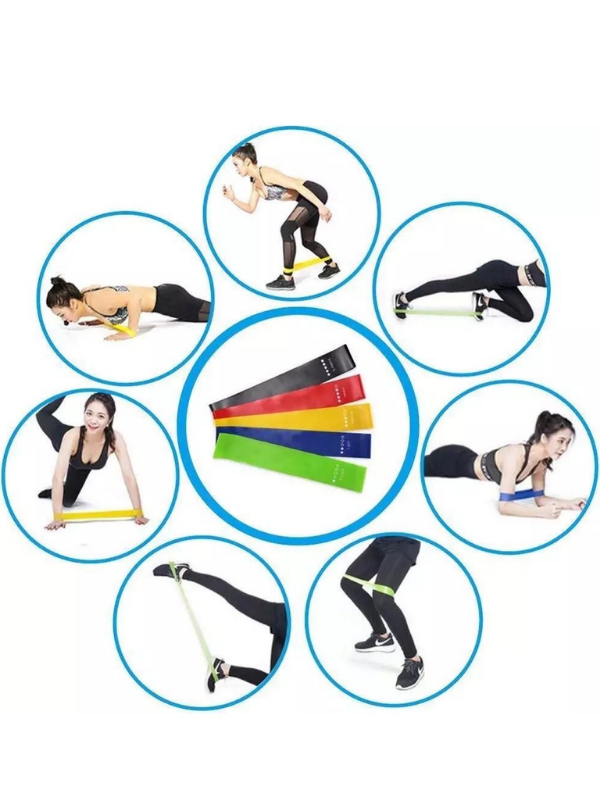 Mucit Home 5 Farklı Seviyeli Çantalı Pilates Direnç Bandı Seti