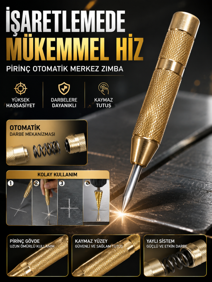 Mucit Home 7 Parça Merkezleme Damgalı Kademeli Matkap Ucu Sac Delme Seti Özel Kutulu