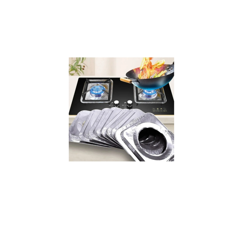 Mucit Home  10 Adet Ocak Üstü Koruyucu Leke Önleyici Isıya Dayanıklı Ocak Izgara Koruyucu Folyo