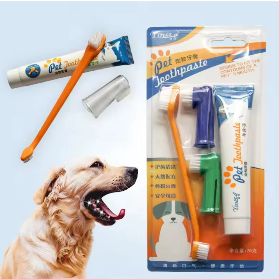 Mucit Home  Yenilebilir Kedi Köpek  Diş Macunu Seti  Dental Kit Ağız ve Diş Sağlık Seti