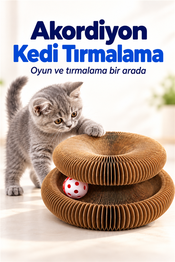 Mucit Home Akordiyon Kedi Tırmalama Toplu Eğlenceli Oyuncak