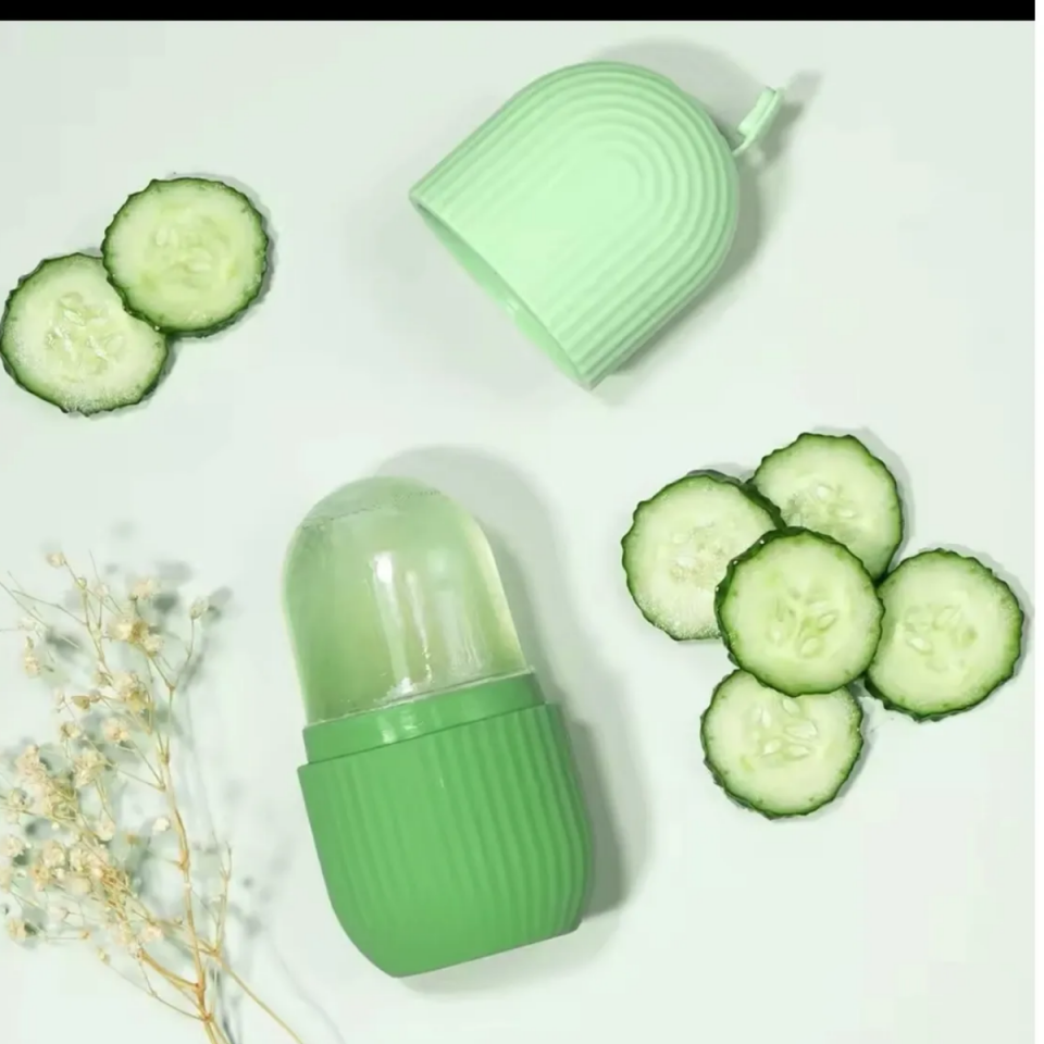 Mucit Home Silikon Buz Küpü Yüz Masaj Aleti, Cilt Bakımı için Soğuk Terapi Aracı,