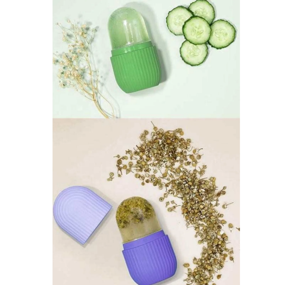 Mucit Home Silikon Buz Küpü Yüz Masaj Aleti, Cilt Bakımı için Soğuk Terapi Aracı,