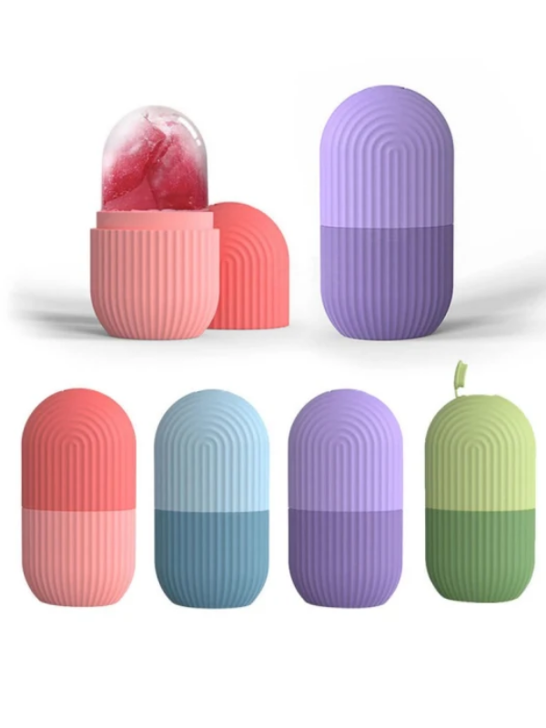 Mucit Home Silikon Buz Küpü Yüz Masaj Aleti, Cilt Bakımı için Soğuk Terapi Aracı,