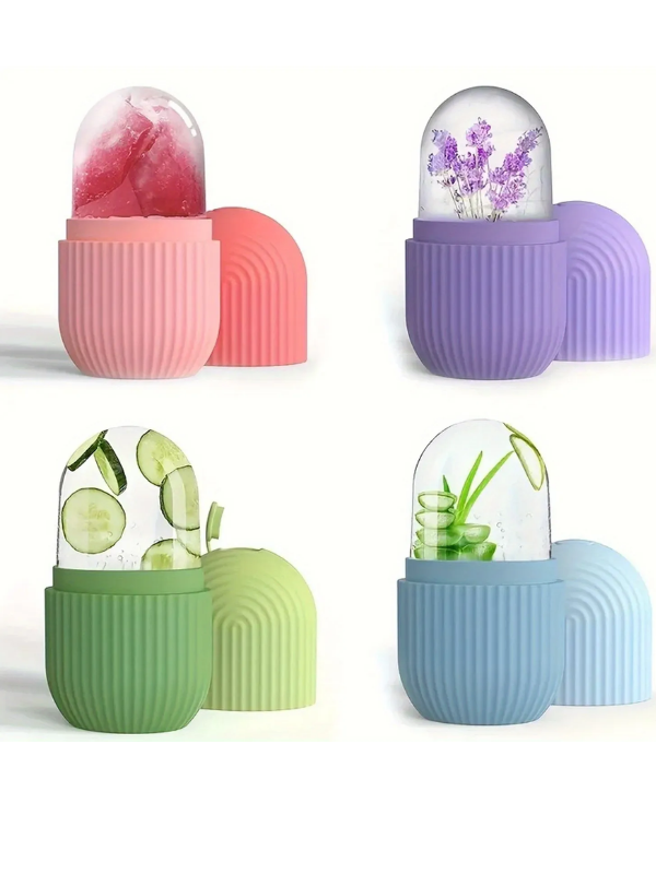 Mucit Home Silikon Buz Küpü Yüz Masaj Aleti, Cilt Bakımı için Soğuk Terapi Aracı,