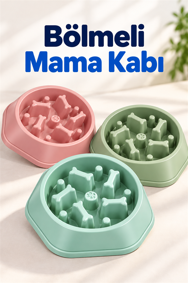 Mucit Home Köpek Mama Kabı Yavaş Besleyici Gıda Dağıtıcı Yavaş Yeme Köpek Mama Kabı
