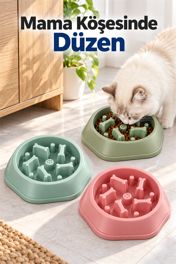Mucit Home Köpek Mama Kabı Yavaş Besleyici Gıda Dağıtıcı Yavaş Yeme Köpek Mama Kabı