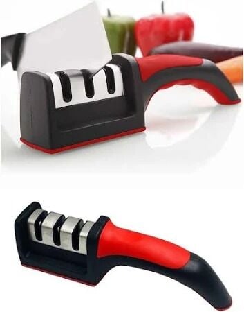 Mucit Home   Bıçak Bileyici 3 Açılı Elmas Seramik Çelik El Bıçakları Bileme