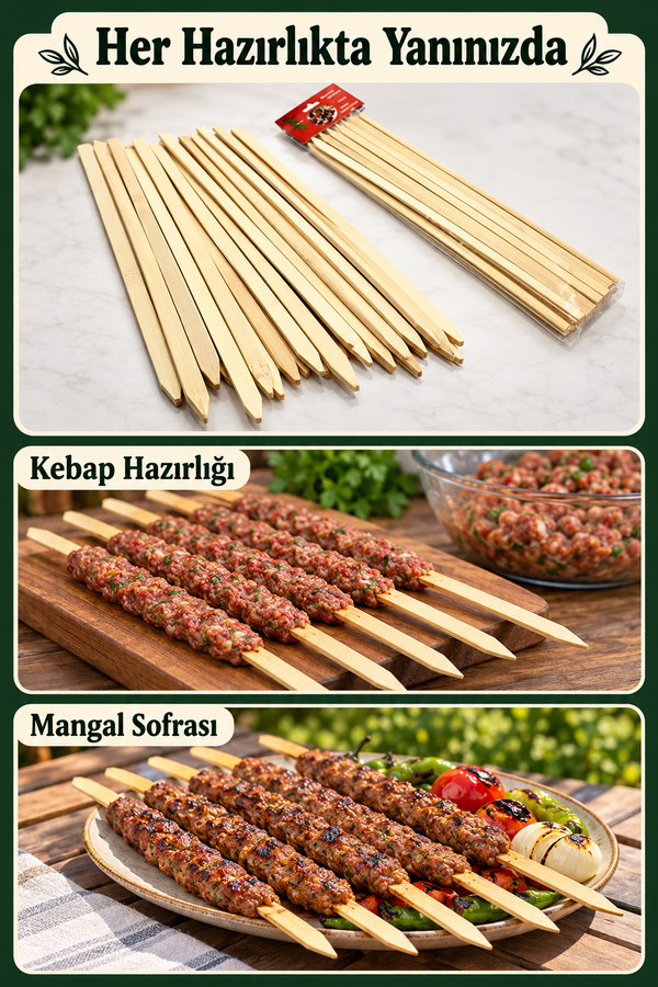 Mucit Home Adana Urfa Şiş Kalın 30 cm Mangal Keyfi
