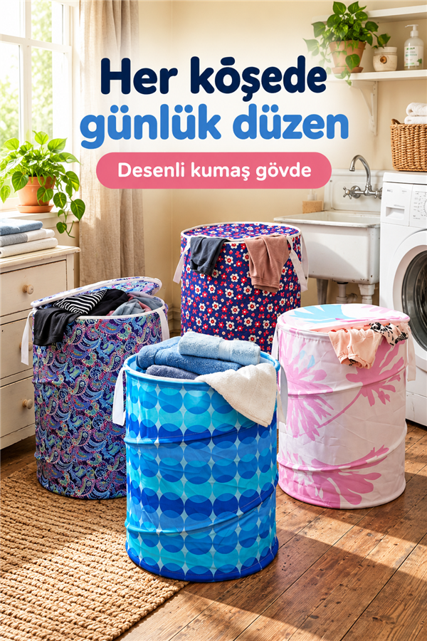 Mucit Home Fermuarlı Oyuncak Ve Kirli Sepeti -Hava Alır Koku Yapmaz