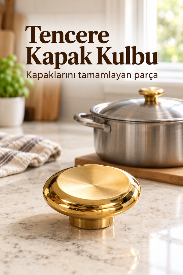 Mucit Home GOLD Standart Tencere Kapak Kulbu Paslanmaz