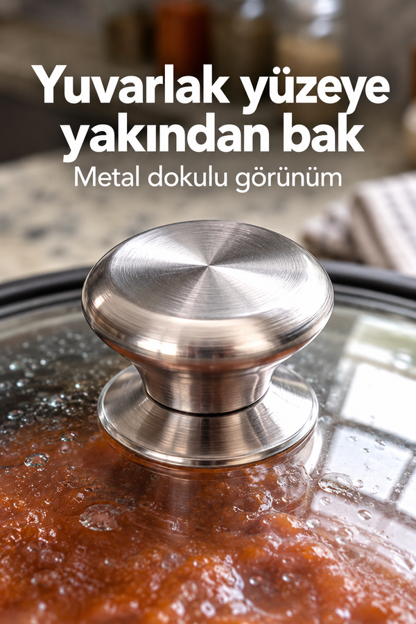 Mucit Home GÜMÜŞ Standart Tencere Kapak Kulbu Paslanmaz