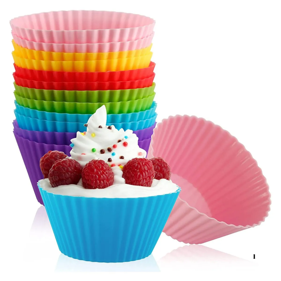 Mucit Home  12 Adet Silikon Muffin  Cupcake,  Browni Mini Kek Kalıbı Renkli