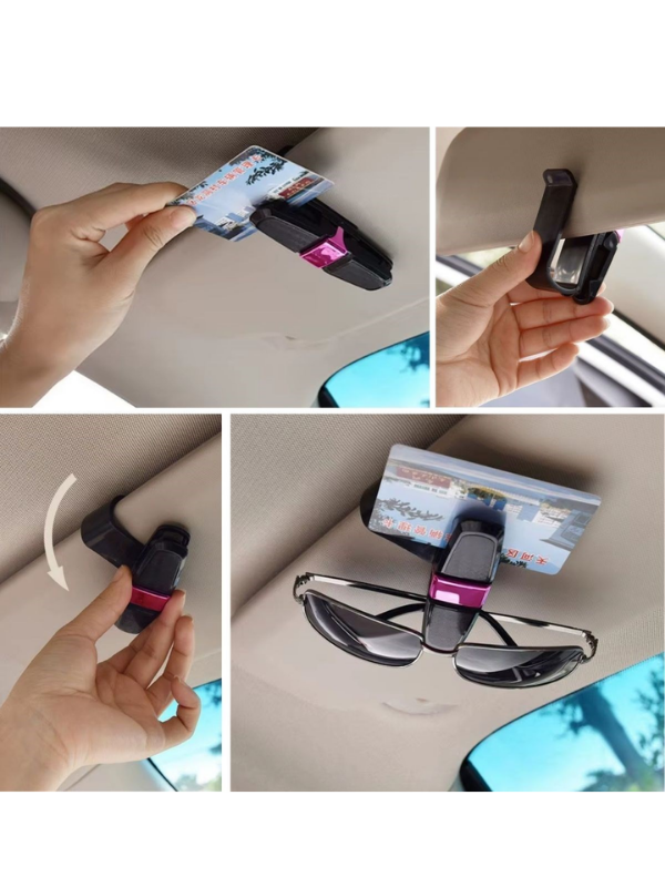 Mucit Home Araç İçi Güneş Gözlüğü Tutucu Kartlık Tutucu Dönebilen Tasarım