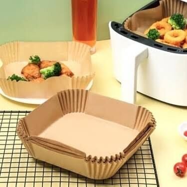 Mucit Home  Air Fryer Pişirme Kağıdı Tek Kullanımlık Hava Fritöz Yağ Geçirmez Yapışmaz  50 adet