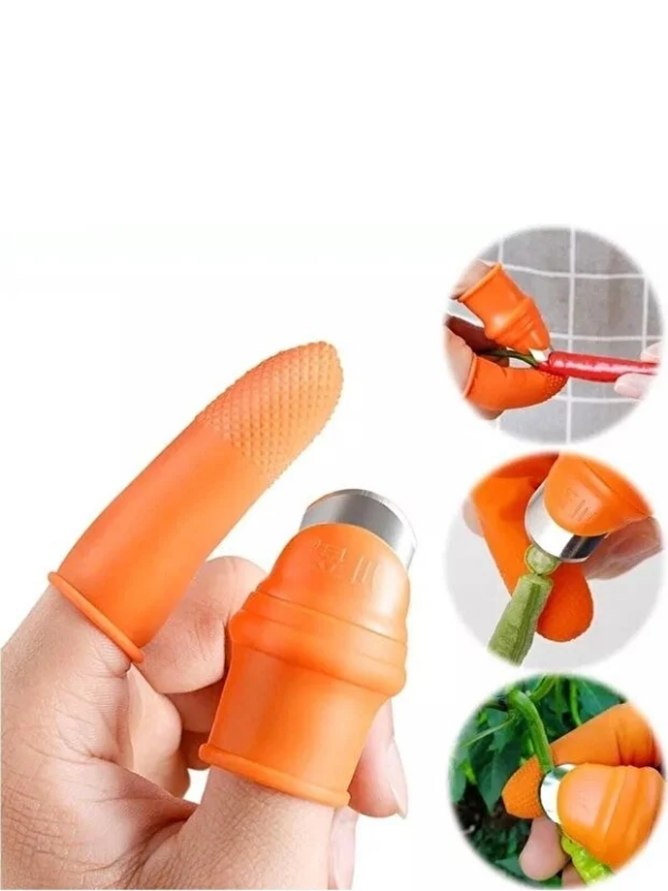 Mucit Home Silikon Parmak Soyacak Parmak Koruyuculu Tırnak Bıçak 1 Çift
