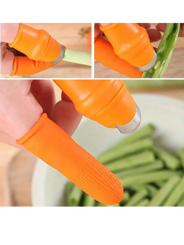Mucit Home Silikon Parmak Soyacak Parmak Koruyuculu Tırnak Bıçak 1 Çift