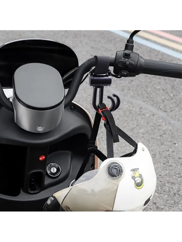 Mucit Home Bebek Arabasına Uyumlu Cırtlı Eşya Taşıma Aparatı 360 Derece Dönebilen Plastik Kanca