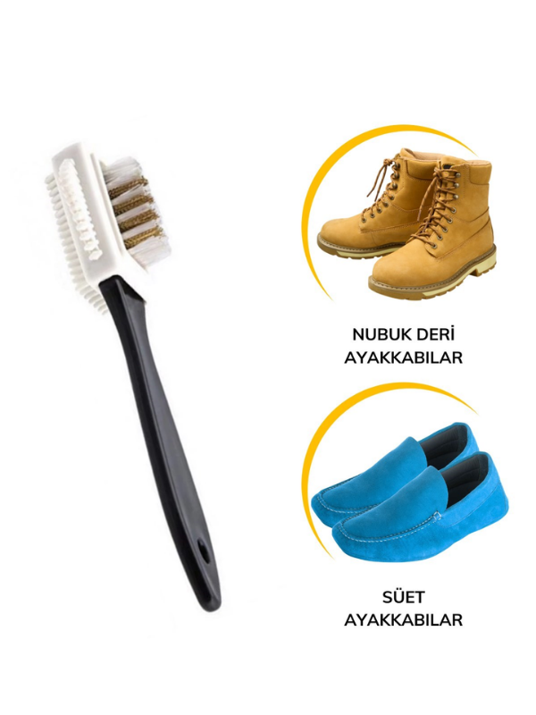Mucit Home Süet Nubuk Deri Çizme Bot Ayakkabı Temizleme Bakım Fırçası Çift Taraflı